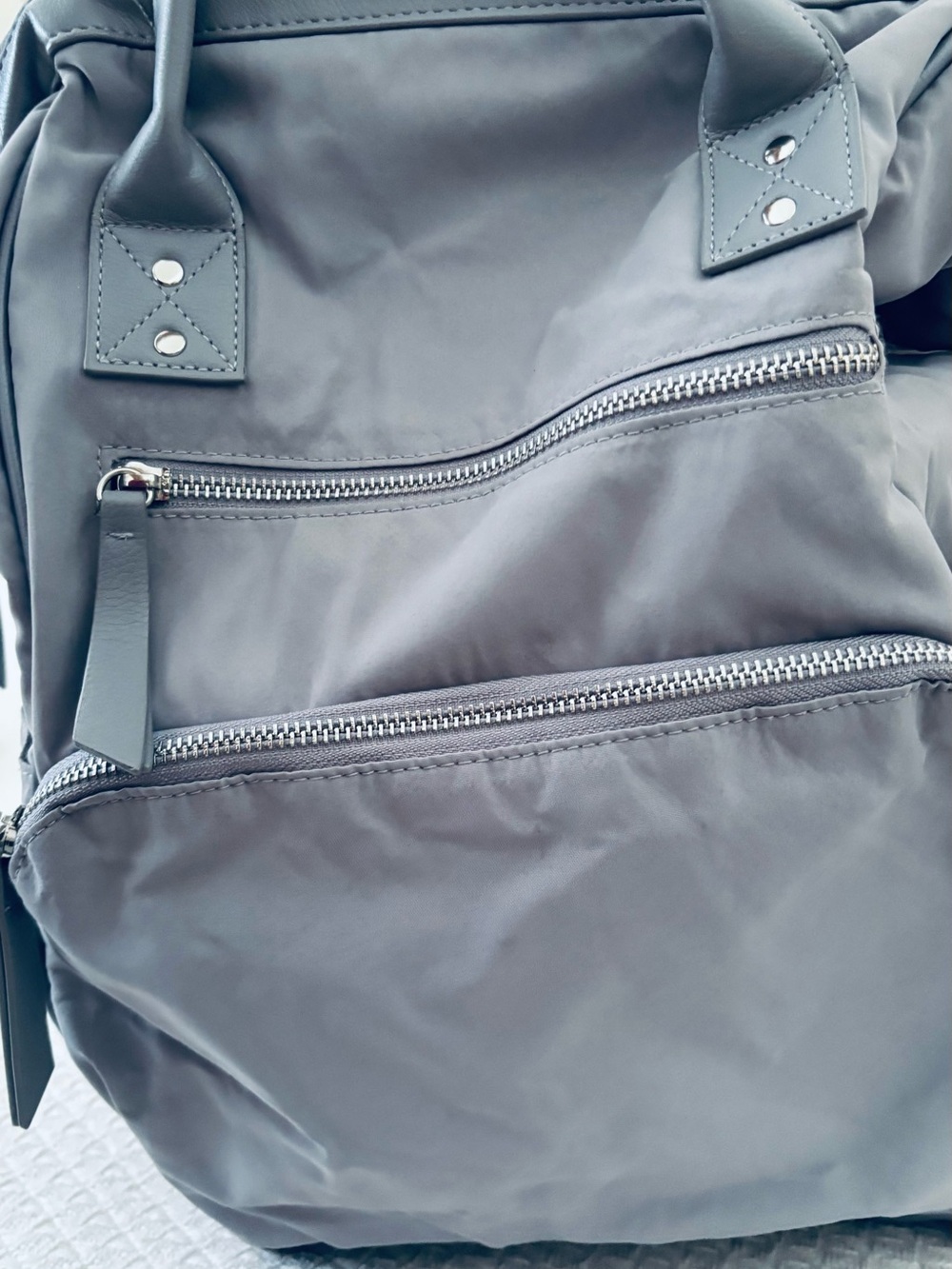 wild fable Gray Backpack with Front Zip Pockets